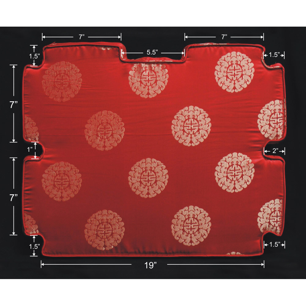 Chinese Courtyard Design Red Ming Chair Cushion (#17)