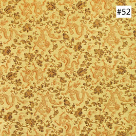Dragon Design Gold Silk Fabric (#52)