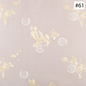 Prosperity Dragon & Phoenix Design  Cream Silk Fabric (#61)