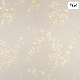 Cherry Blossom Design Cream Silk Fabric (#64)