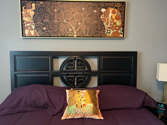 Customer's Chinese furnishing black elmwood bed