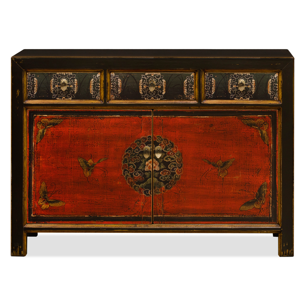 Chinese furnishing BJMSCA59 tibetan butterfly cabinet