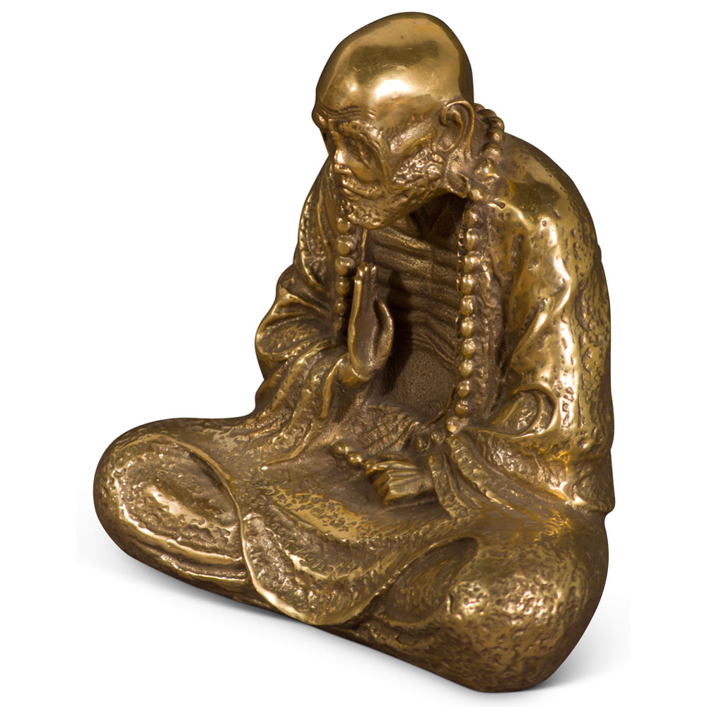 Bronze Damo Bodhidharma Asian Sculpture