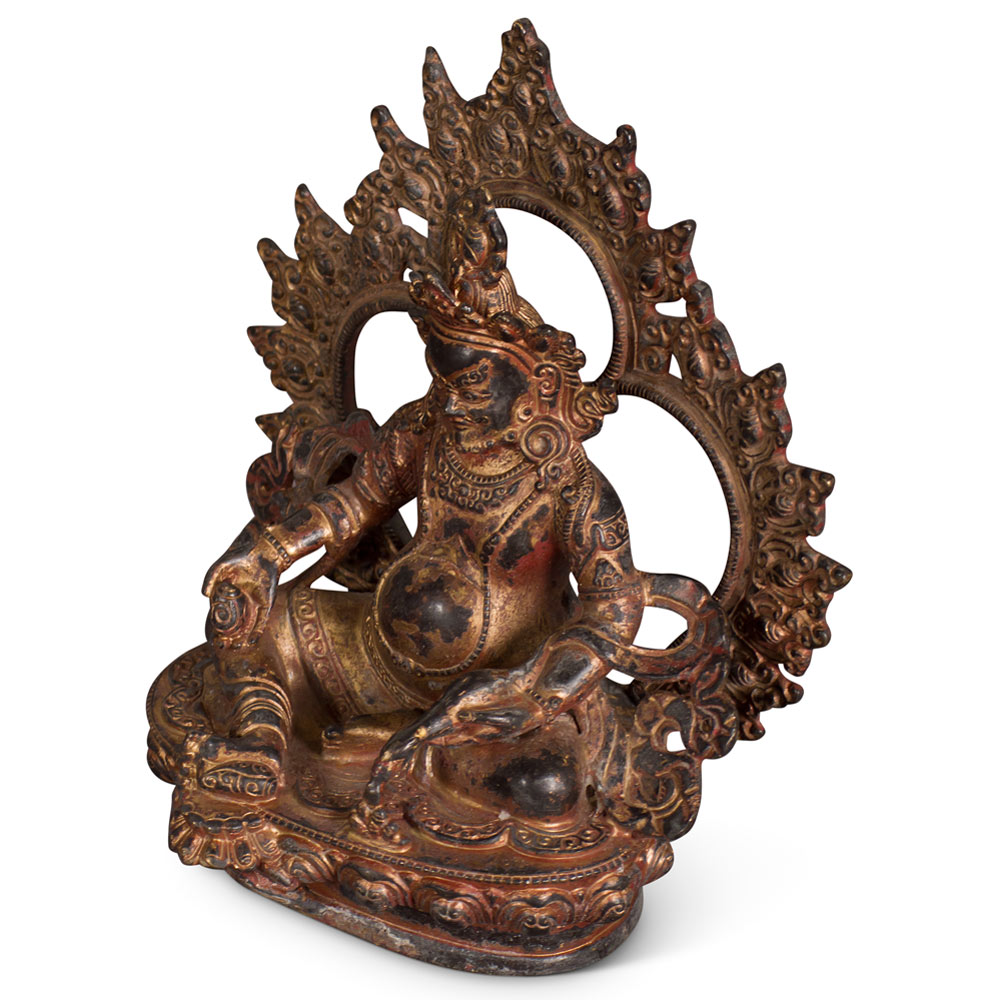 Bronze Jambhala Tibetan God of Prosperity Asian Statue