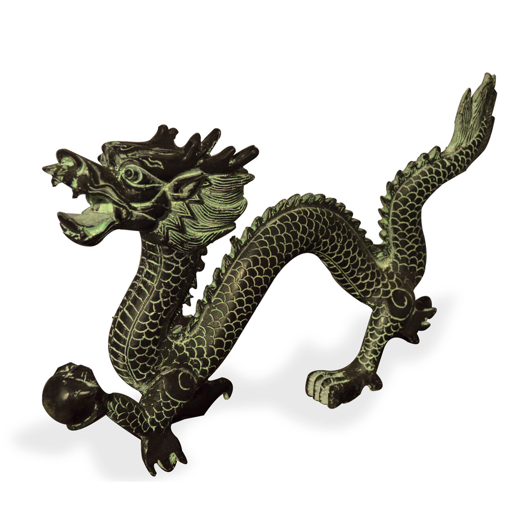 Patina Bronze Prosperity Dragon