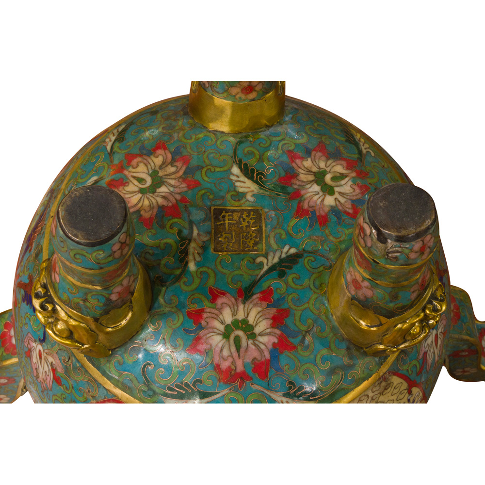 Vintage Chinese Temple Oriental Cloisonne Incense Burner