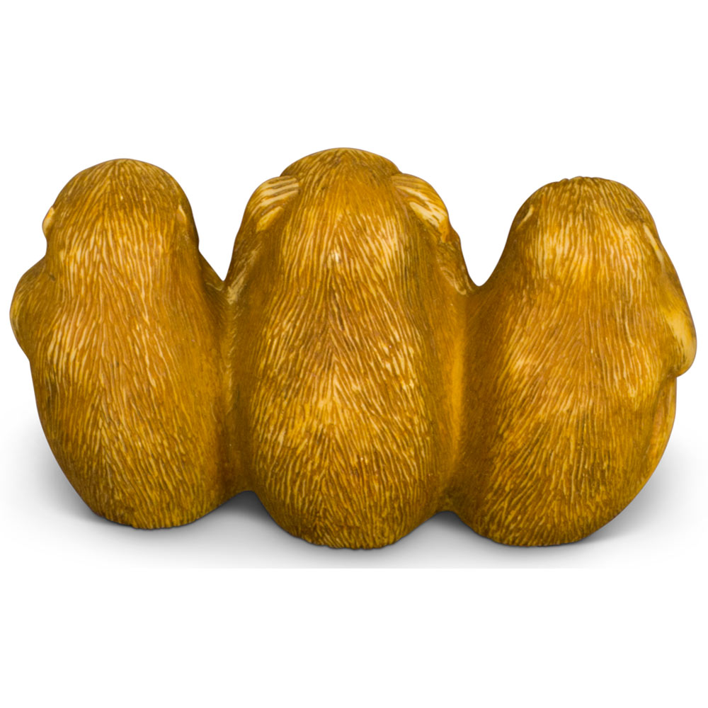 Three Wise Monkeys Small Chinese Resin Figurine