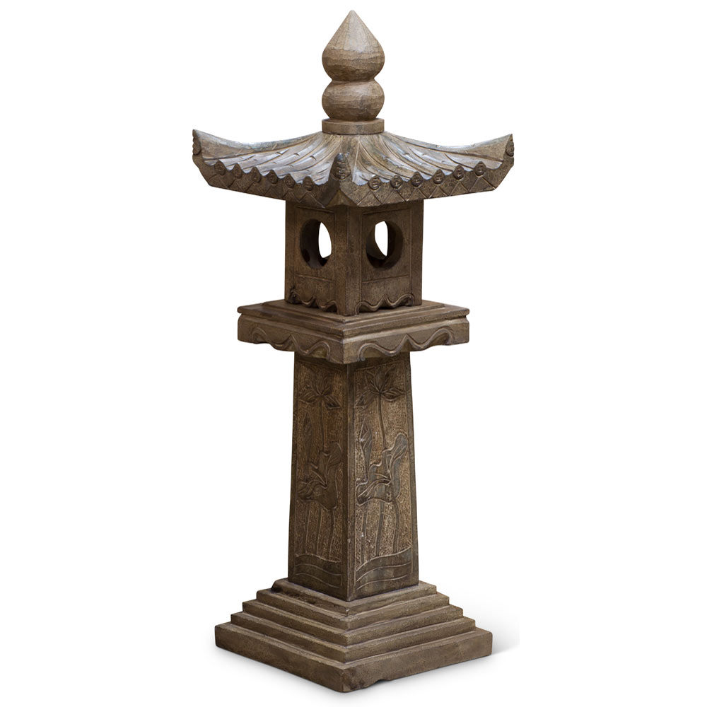 Tall Chinese Stone Pagoda Lantern