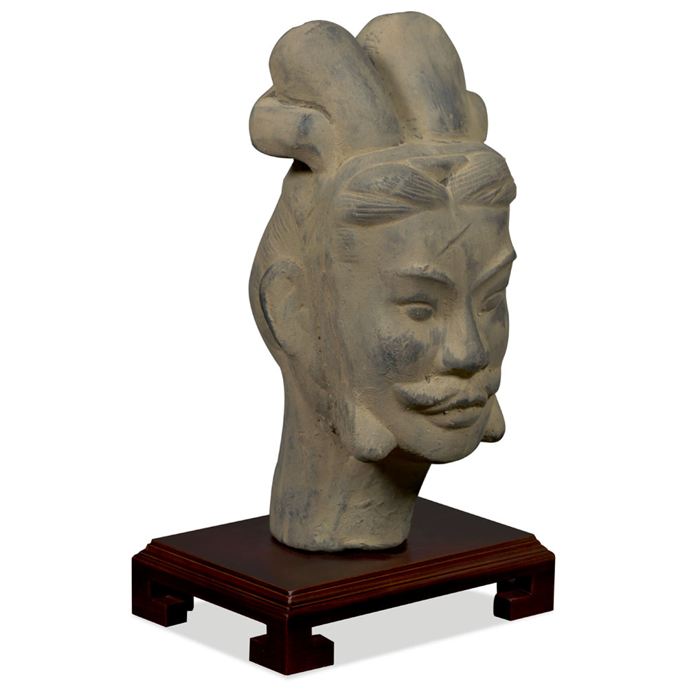 Small Chinese Terracotta General Head