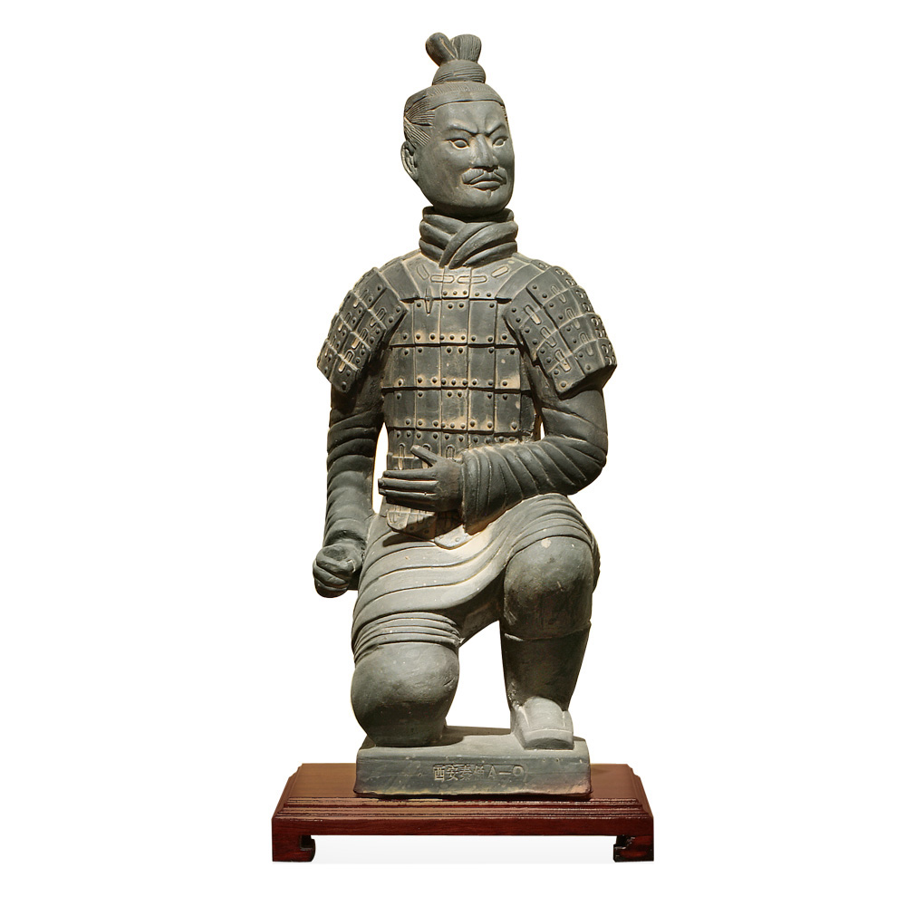 18 Inch Chinese Terracotta Kneeling Archer Warrior