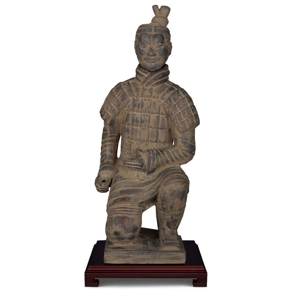 18 Inch Chinese Terracotta Kneeling Archer Warrior