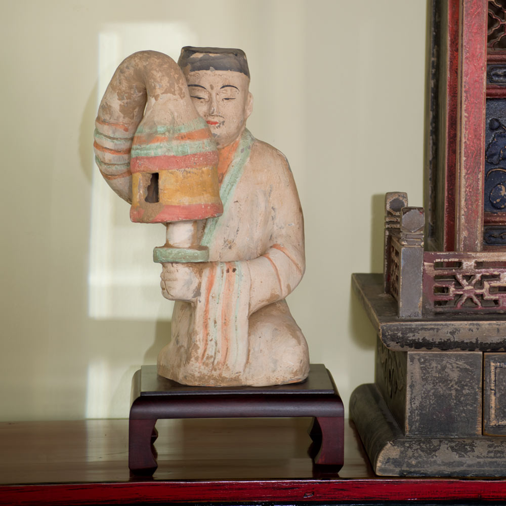 Tang Dynasty Attendant with Lantern Tomb Figurine Replica