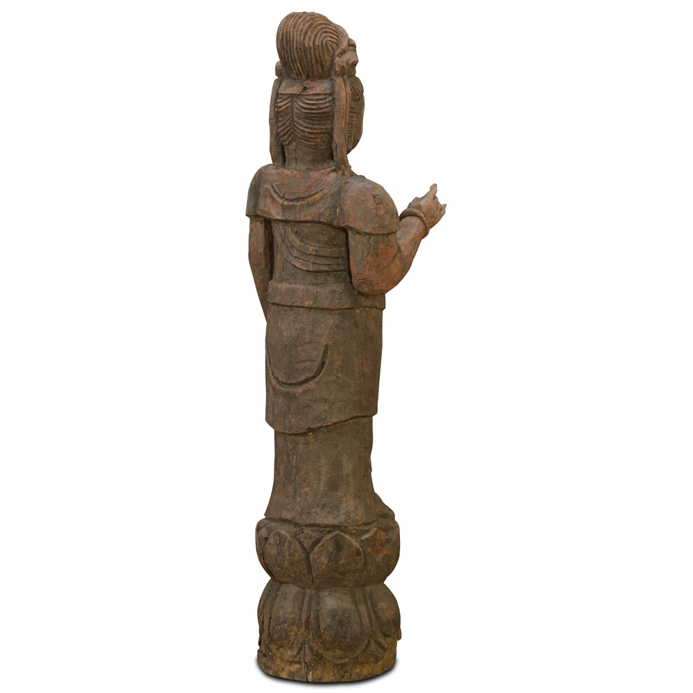 40 Inch Wooden Guanyin Oriental Statue