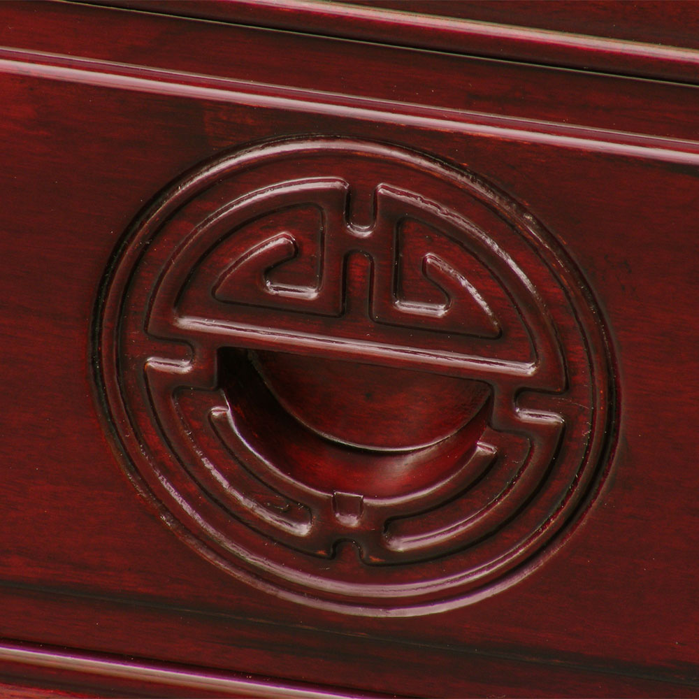 Dark Cherry Rosewood Longevity Design Oriental Nightstand