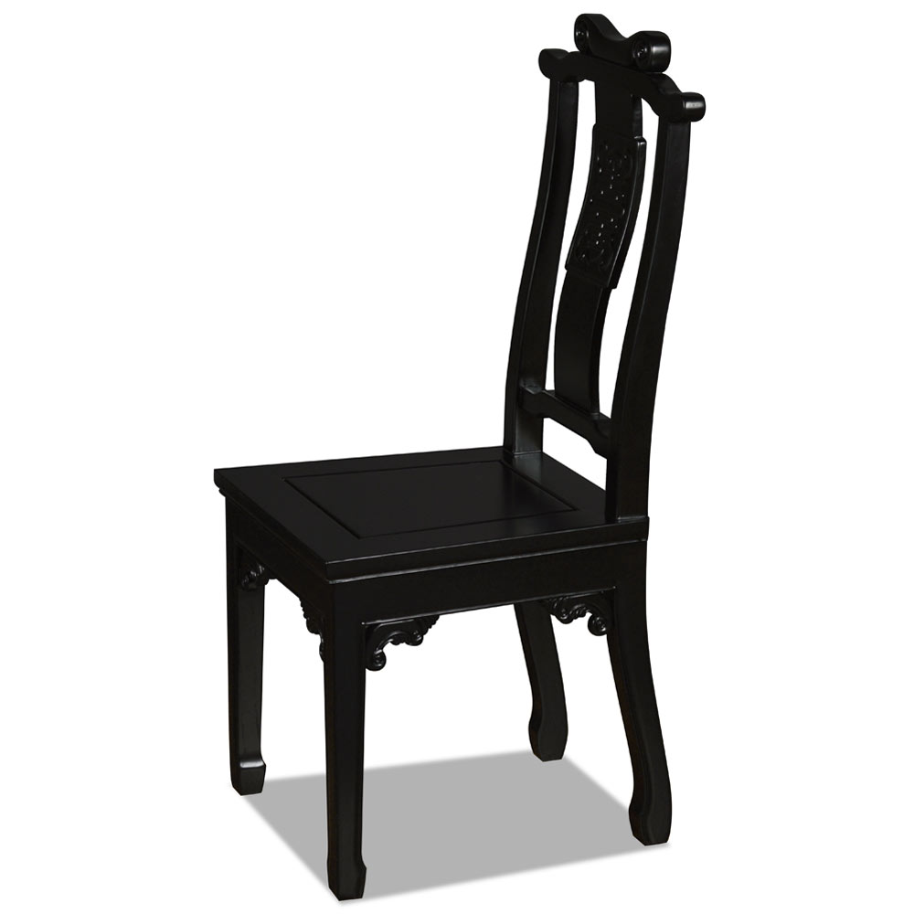 Black Elmwood Chinese Ming Longevity Chair