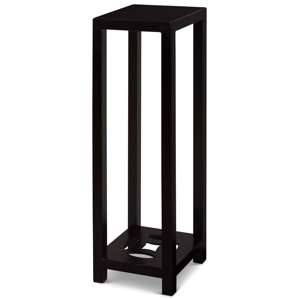 Matte Black Finish Elmwood Ning Chou Design Pedestal