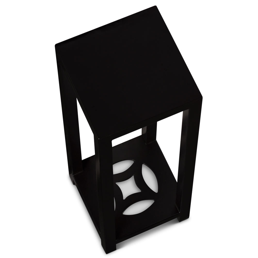 Matte Black Finish Elmwood Ning Chou Design Pedestal