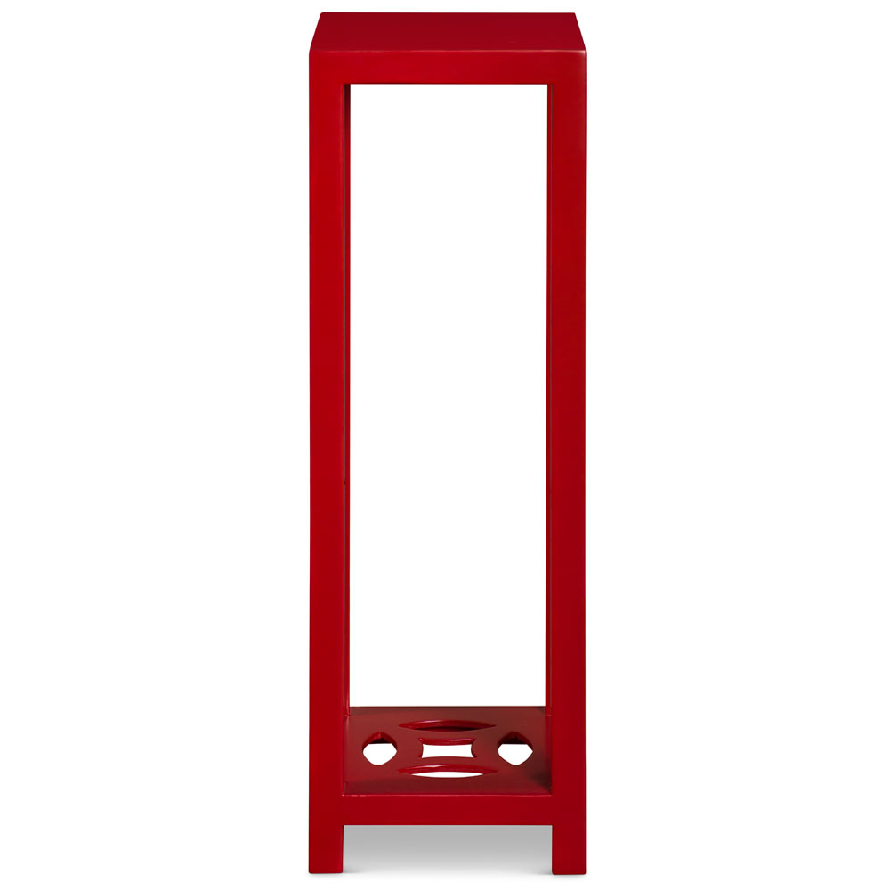 40in Matte Red Finish Elmwood Ning Chou Design Pedestal