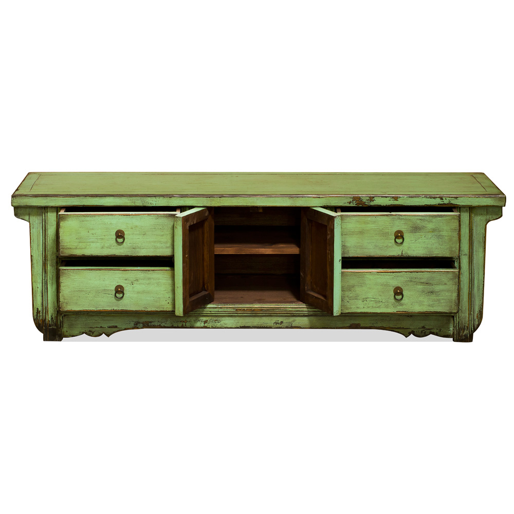 Distressed Mint Green Elmwood Kang Cabinet