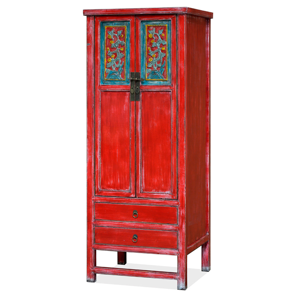 Vintage Elmwood Mandarin Qing Dynasty Armoire