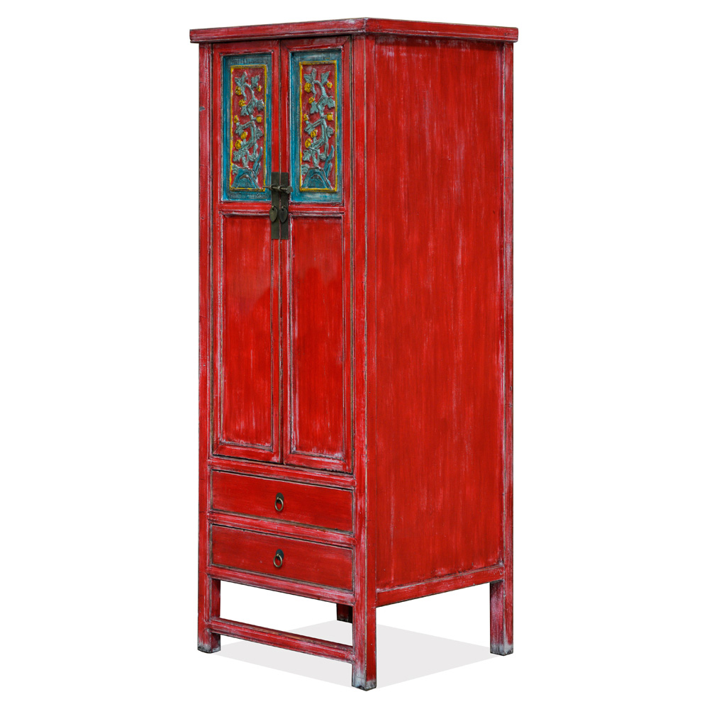 Vintage Elmwood Mandarin Qing Dynasty Oriental Armoire