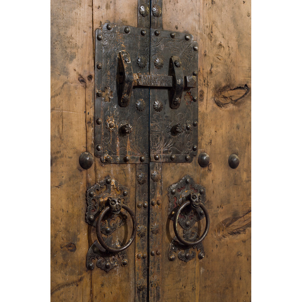 Antique Peking Oriental Wooden Doors