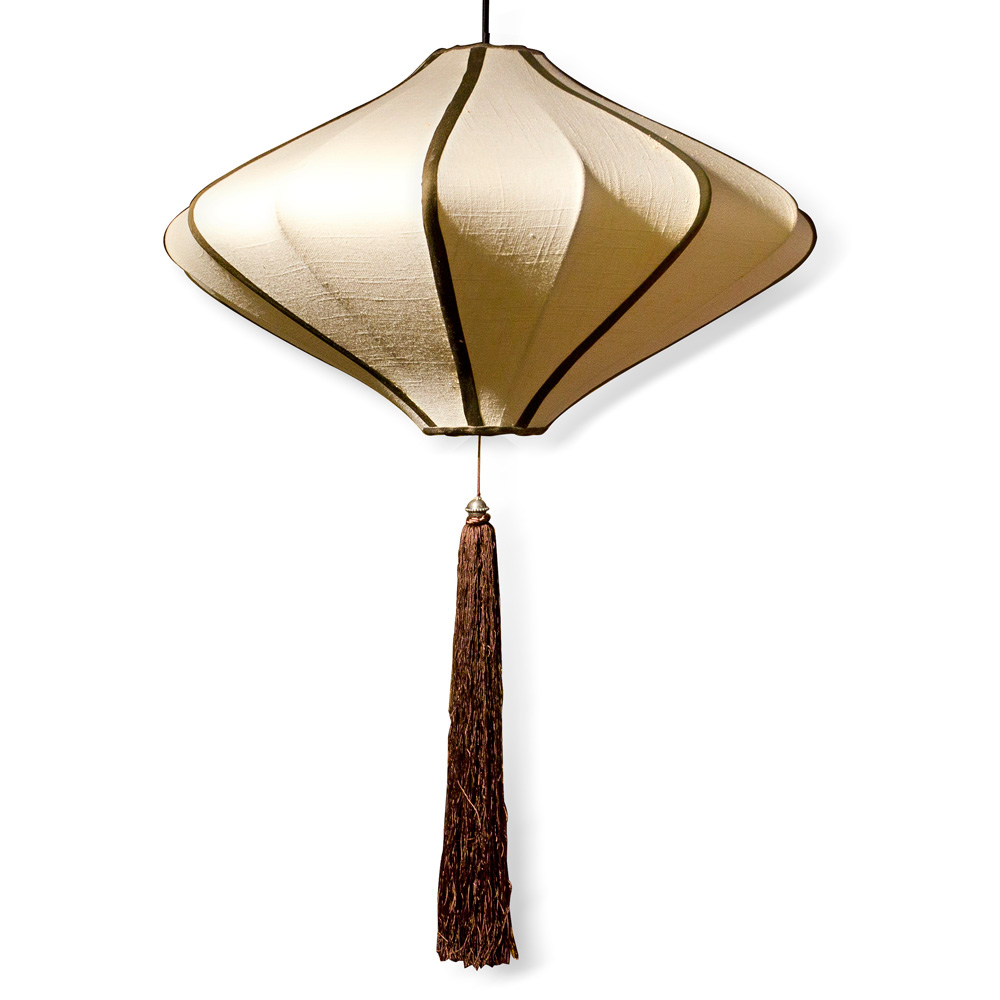 Hanging Lantern with Silk Shade