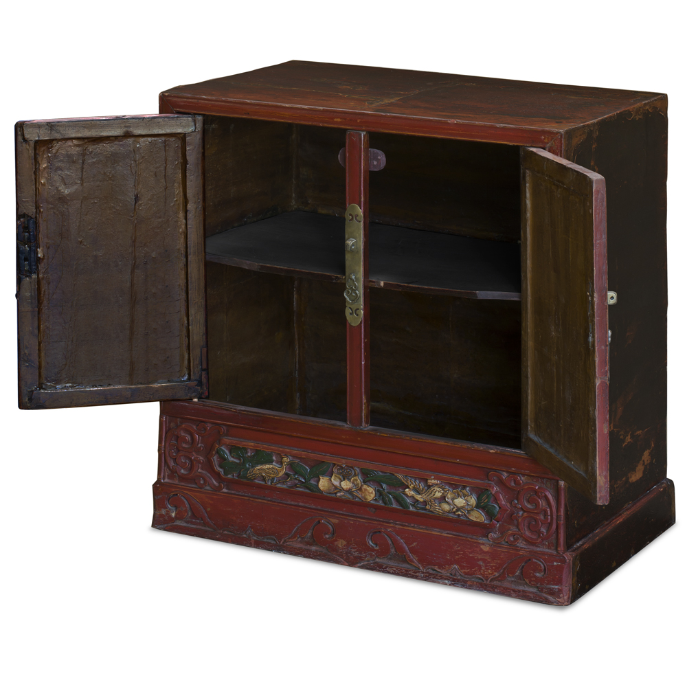 Vintage Elmwood He Hua Village Oriental Cabinet