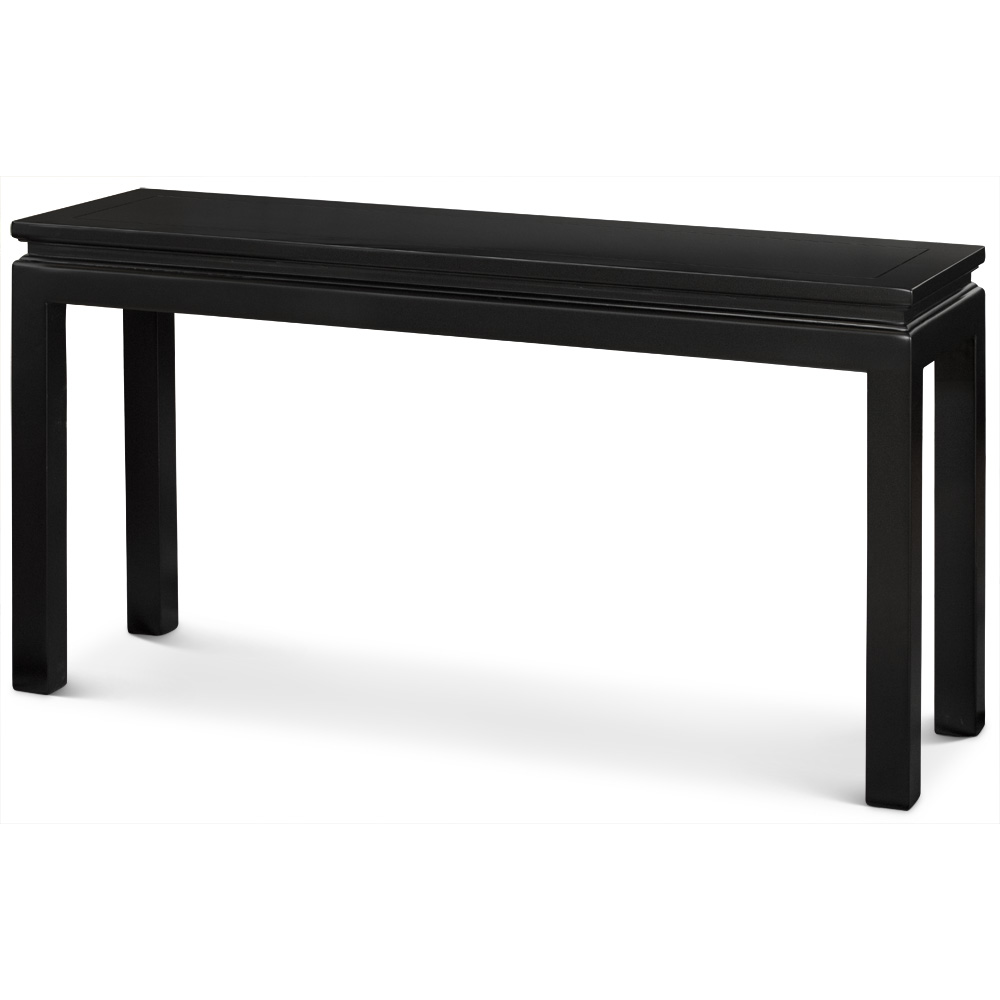 Black Elmwood Zen Style Asian Console Table