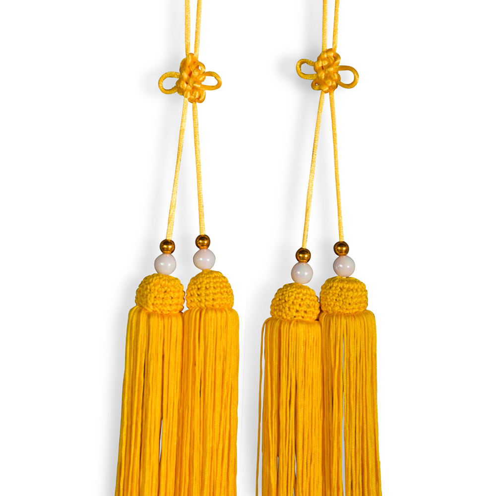 Lucky Yellow Chinese Silk Tassel Set