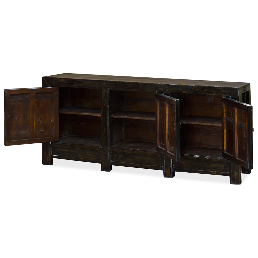 Vintage Elmwood Monuai Tibetan Cabinet