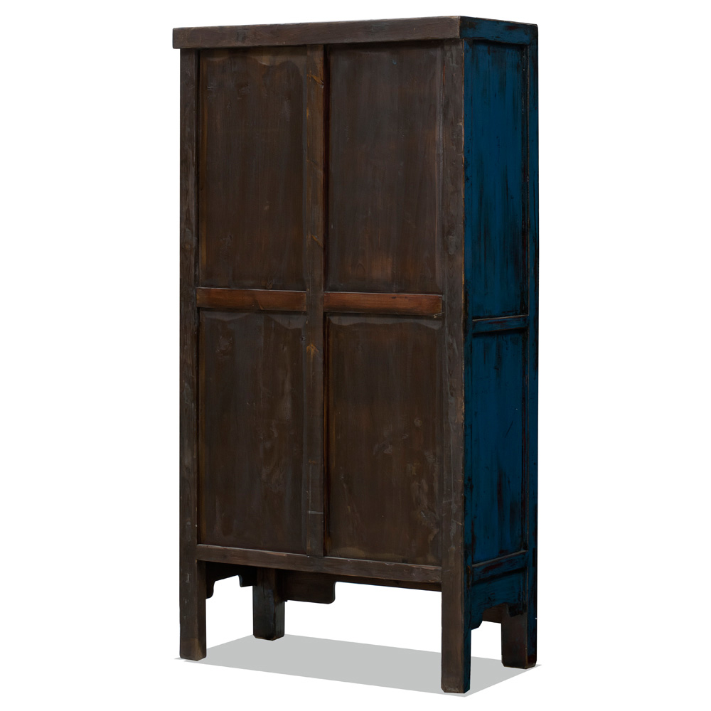 Vintage Dark Blue Elmwood Wedding Cabinet