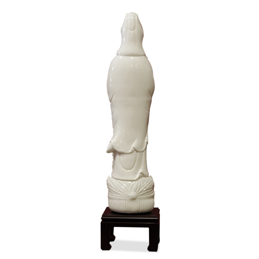 White Porcelain Guanyin Asian Statue