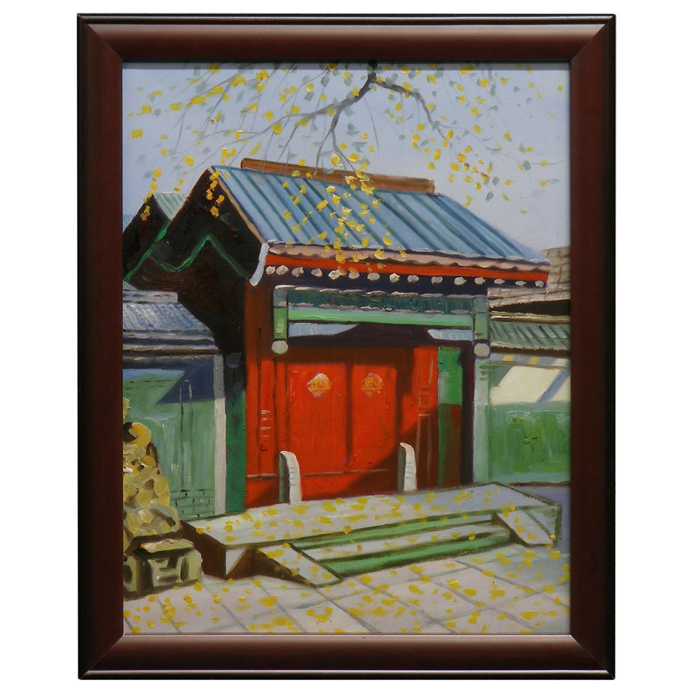 Village Gate Chinese Oil Painting