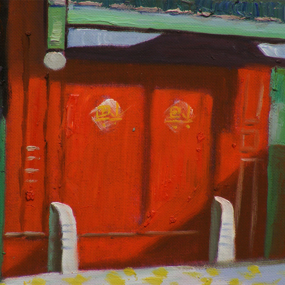 Village Gate Chinese Oil Painting