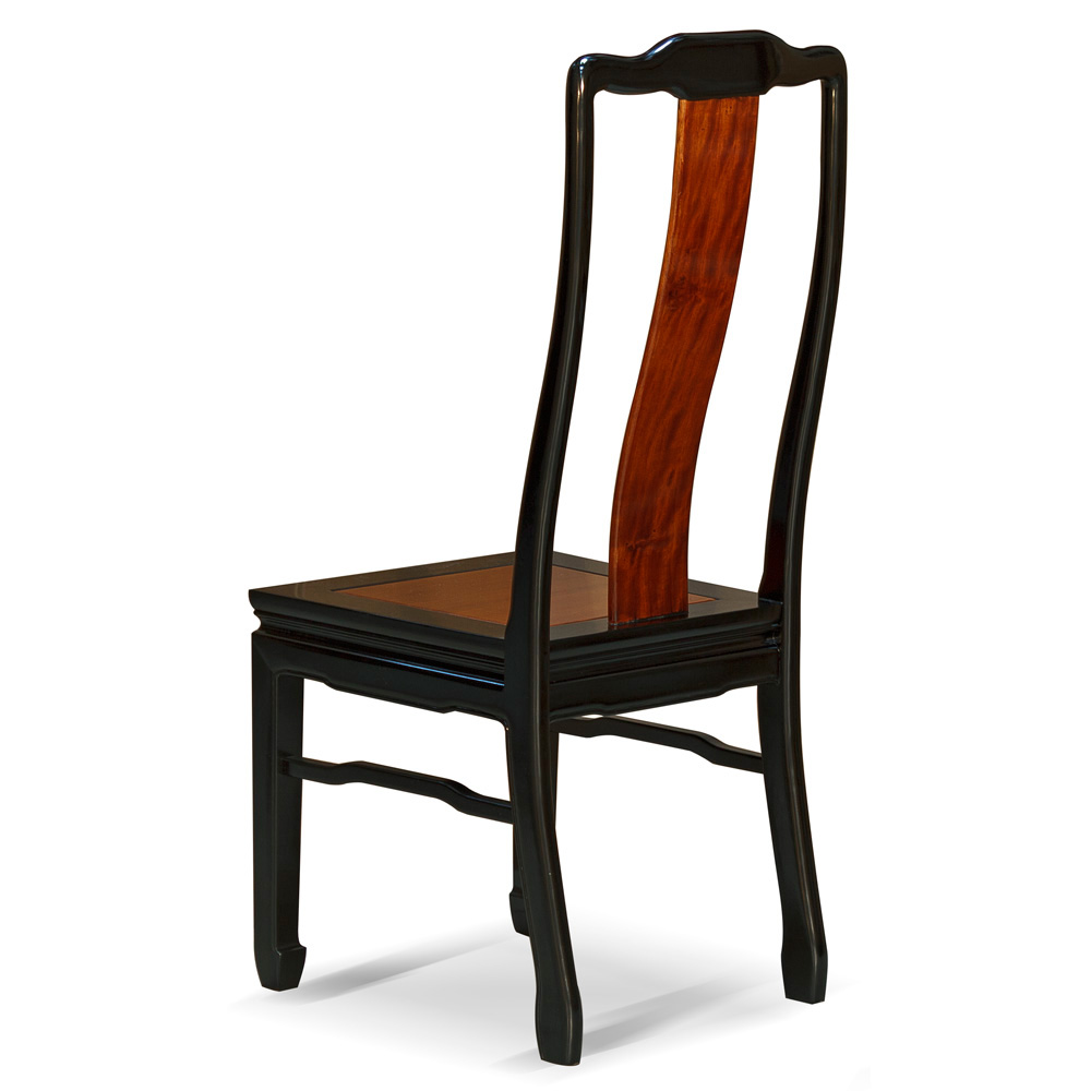 Black Trim Natural Finish Rosewood Longevity Chair