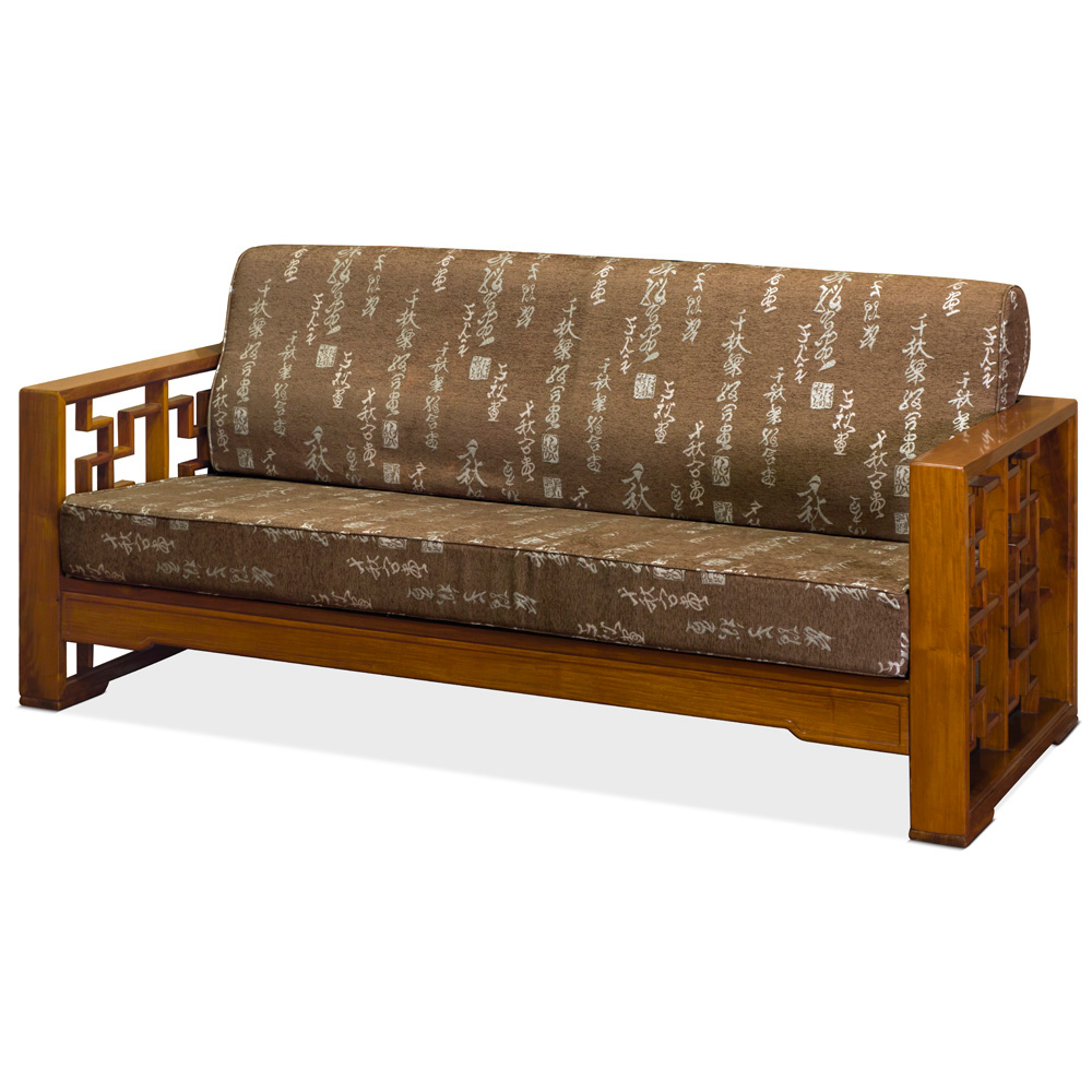 Natural Finish Rosewood Wang Zi Sofa Couch