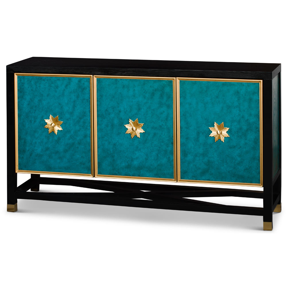 Black and Blue Zen Modern Asian Cabinet