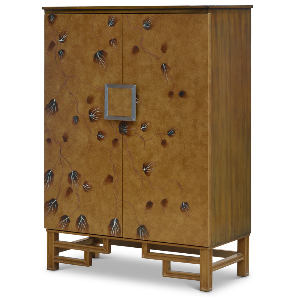 Gold Su Chow Chinese Armoire