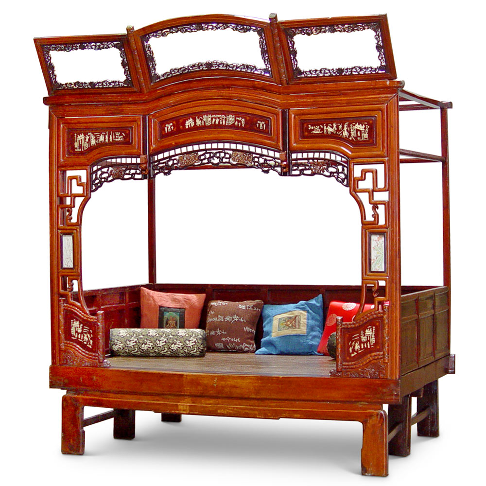 Antique Ci Xi Chinese Canopy Bed