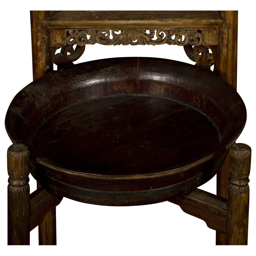 Antique Ningbo Vanity Stand with Wooden Basin