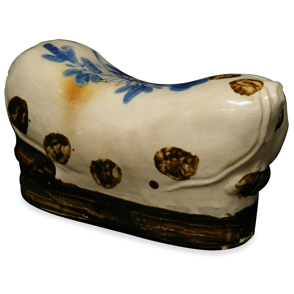 19th Century Porcelain Cat Pillow