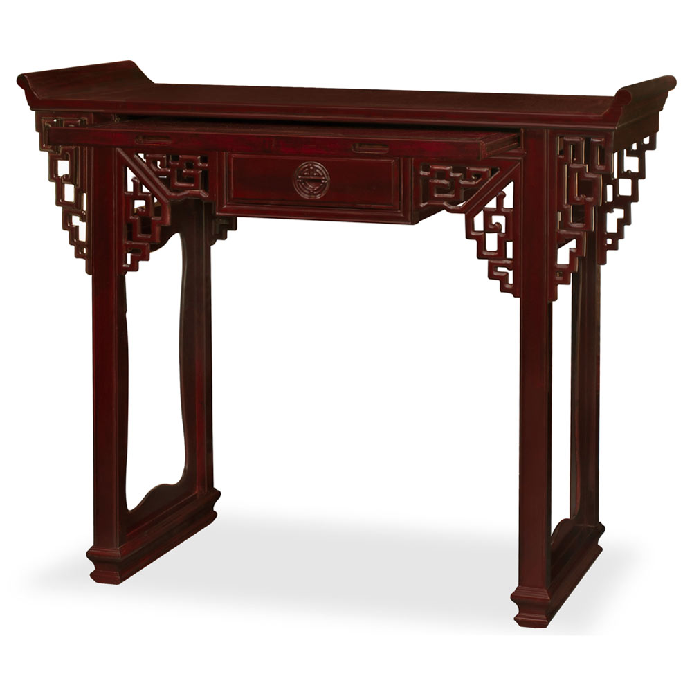 Dark Cherry Rosewood Ming Style Asian Altar Table
