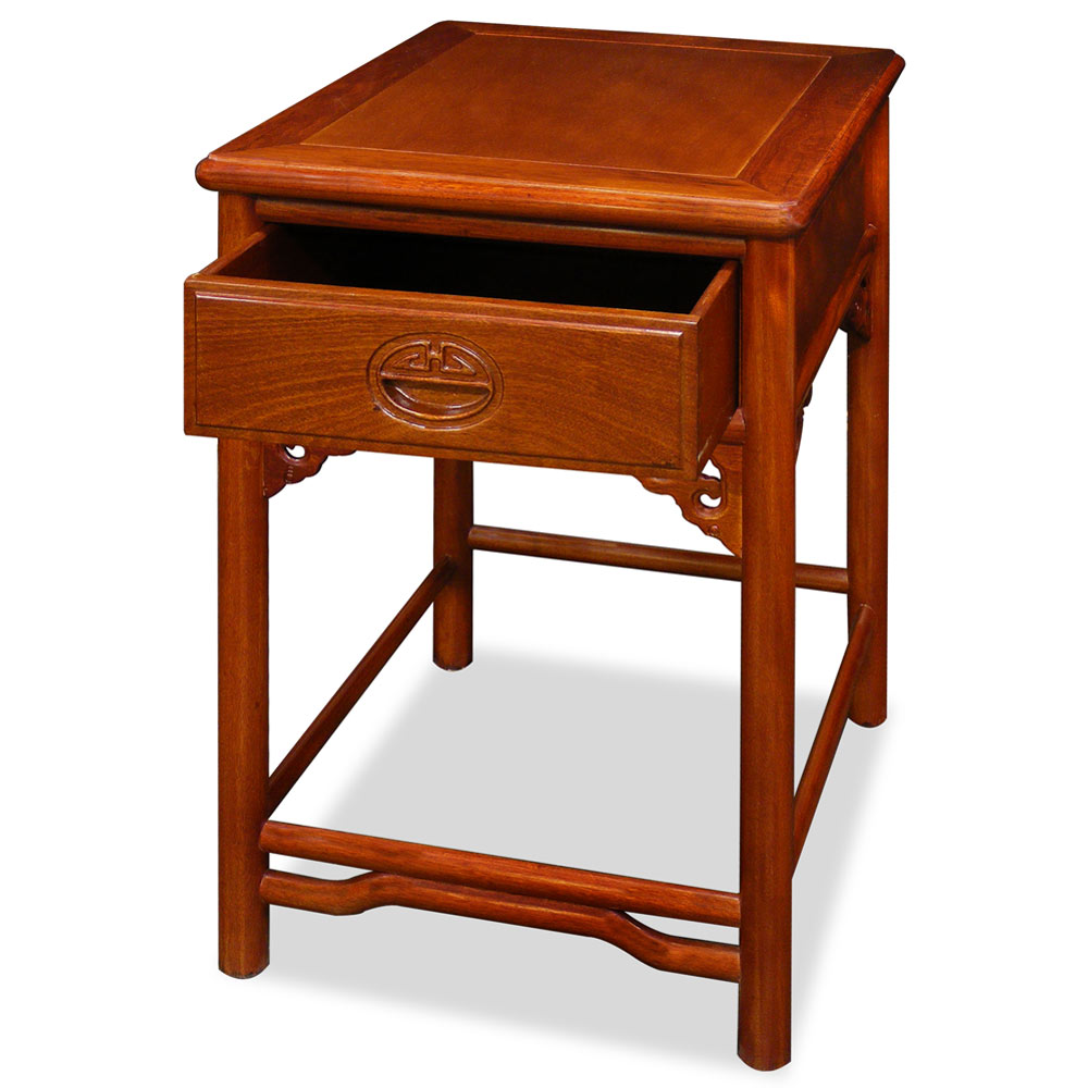Natural Finish Rosewood Chinese Ming End Table