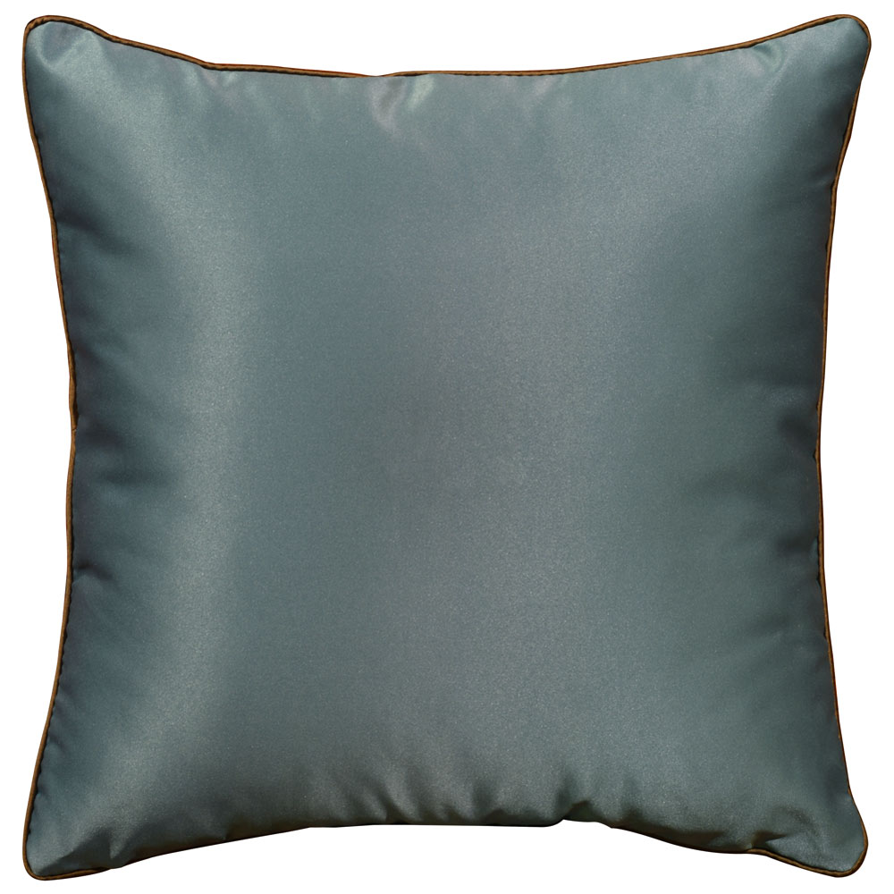 Light Blue Chinese Silk Longevity Pillow