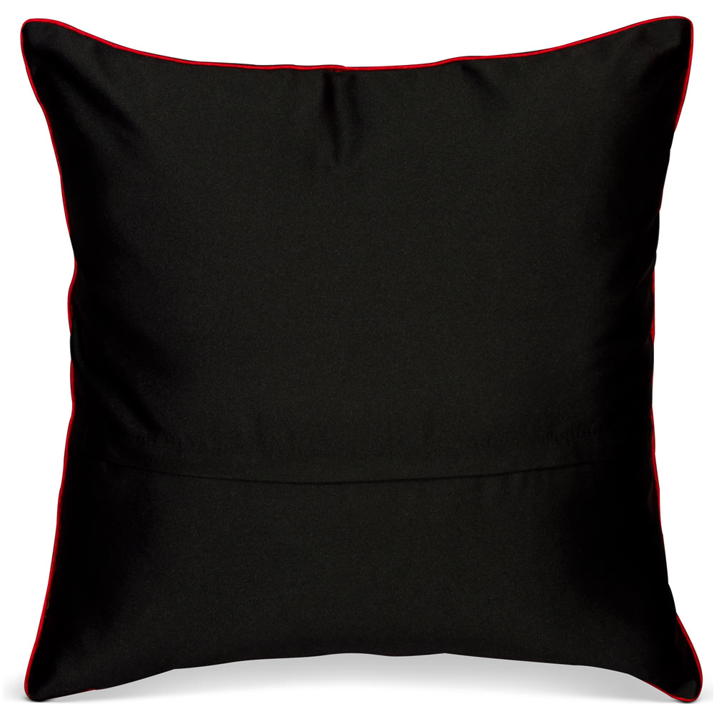 Black Silk Chinese Longevity Pillow