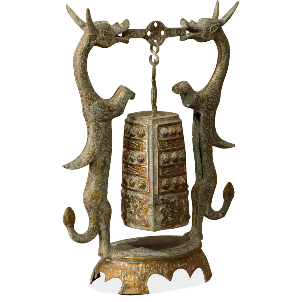 Bronze Patina Imperial Dragon Bo Bell