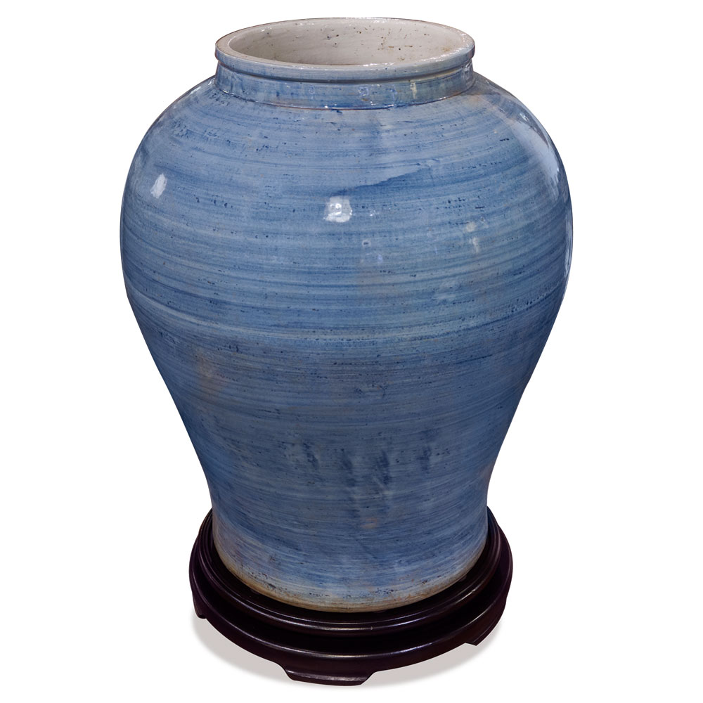 Blue Porcelain Qing Oriental Vase