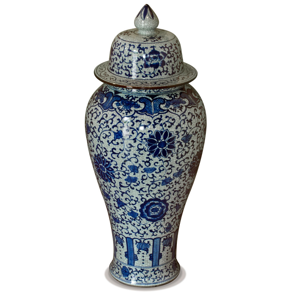 Blue and White Porcelain Imperial Chinese Ginger Jar