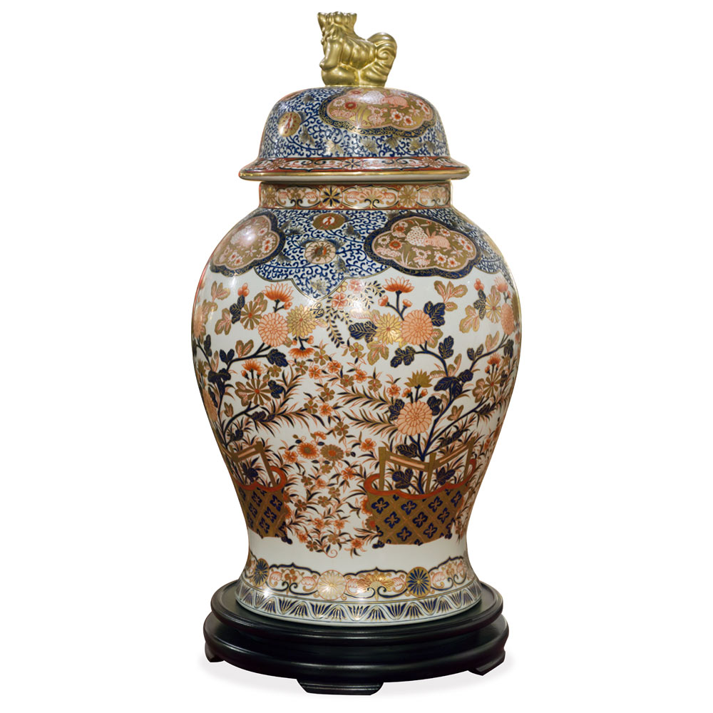 Famille Rose Chinese Imperial Palace Jar